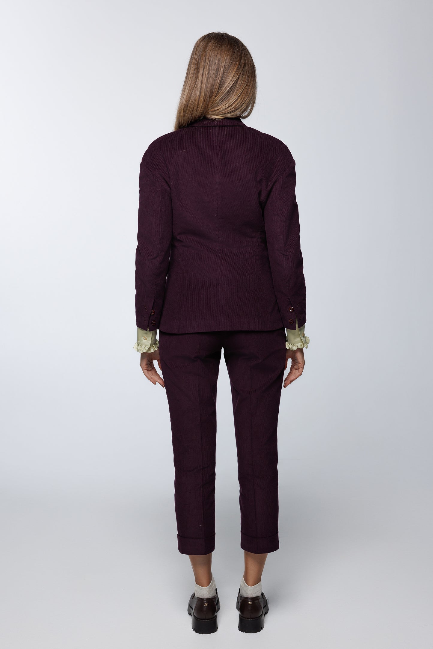 Tailored Cotton Suit with Slim-Leg Trousers